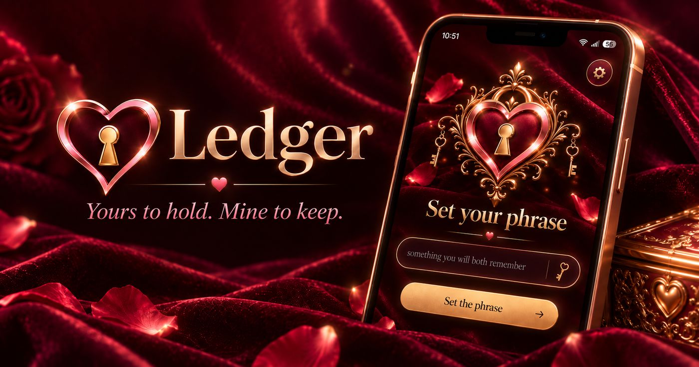 Ledger. Yours to hold. Mine to keep.