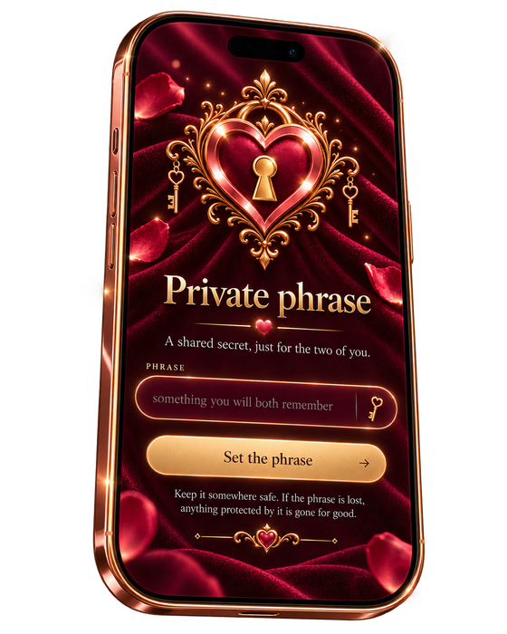 The private phrase screen